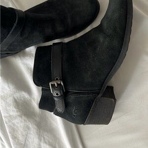 UGG Black Suede Ankle Booties
